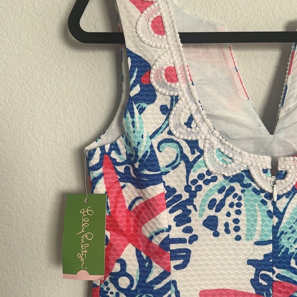 NWT Lilly Pulitzer Janice shift dress resort white she she shells 4 - Picture 11 of 13